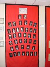 a welcome board