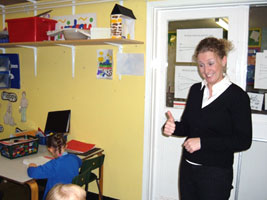 teacher in a class