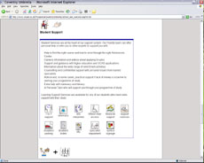 Online prospectus facility icons